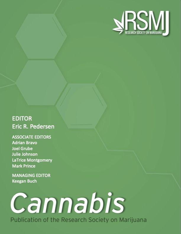 Cannabis - Publication of the Research Society on Marijuana