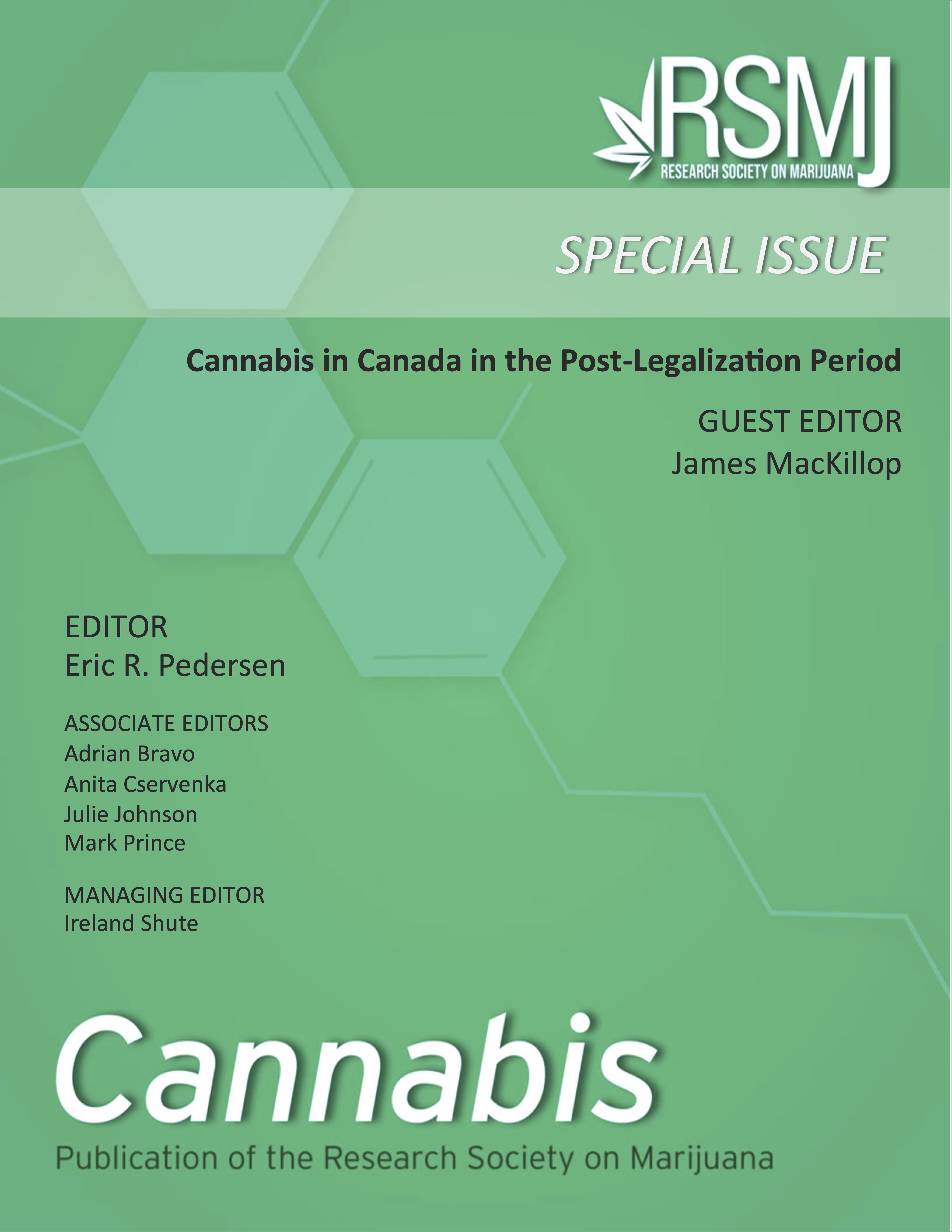 Special Issue: Cannabis in Canada in the Post-Legalization Period